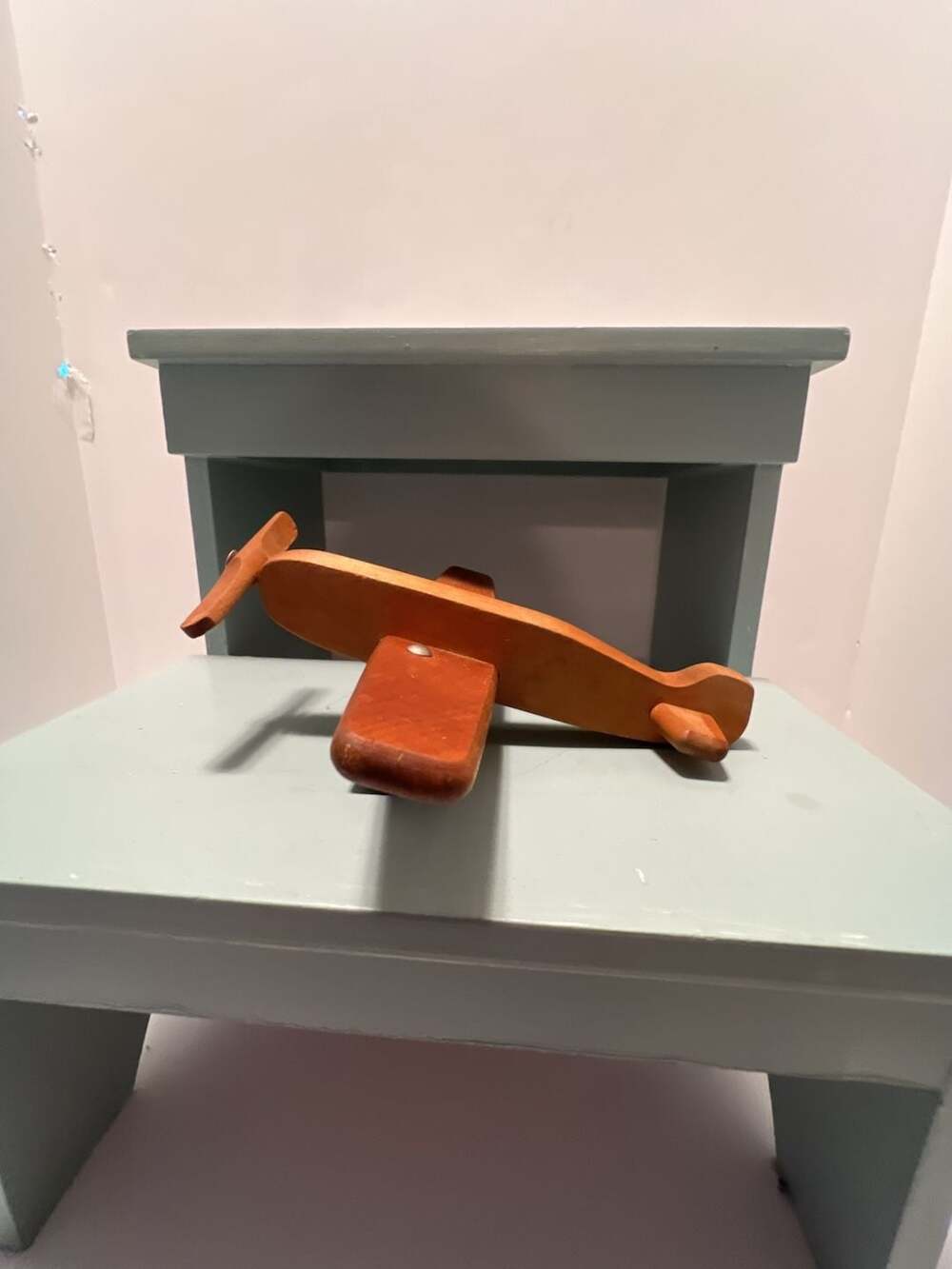Handmade Wooden Toy Airplane Propeller Plane Rolling Toy